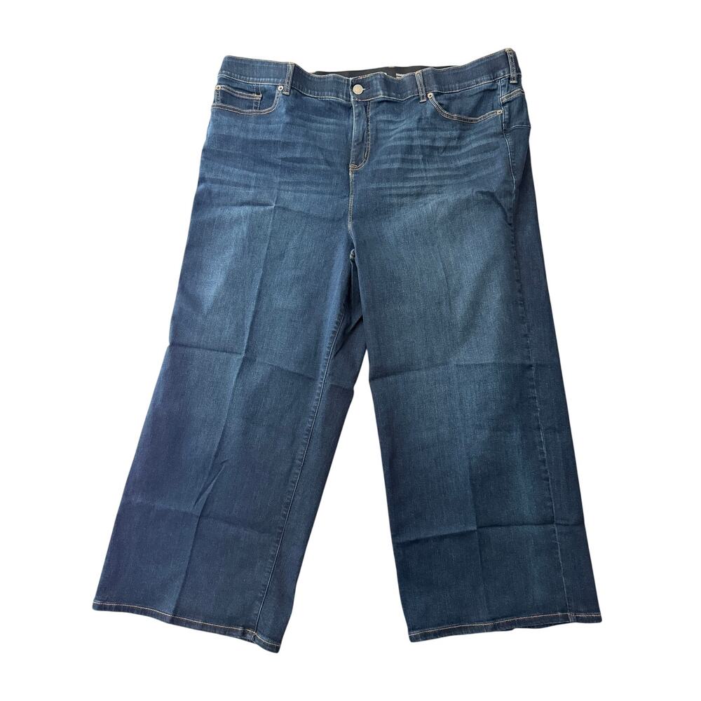 Torrid Women's Dark Wash Bombshell Wide Leg High-Rise Jeans - Size 28 Short- NWT